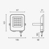 LED prožektorius, baltas, 10W, šalta balta šviesa LED prožektorius, baltas, 10W, šalta balta šviesa