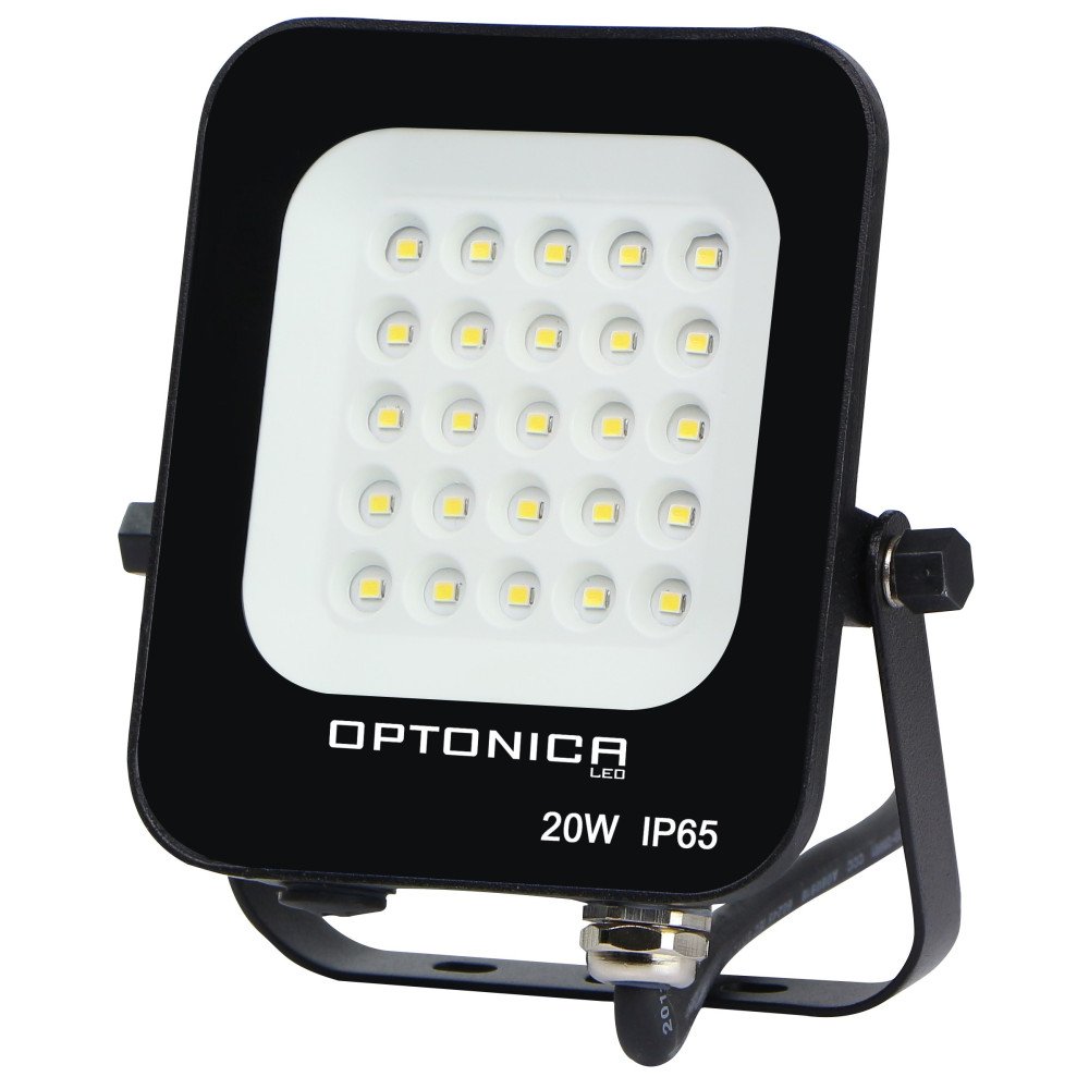 LED prožektorius, juodas, 20W, šilta balta šviesa