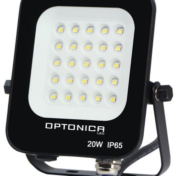 LED prožektorius, juodas, 20W, šilta balta šviesa