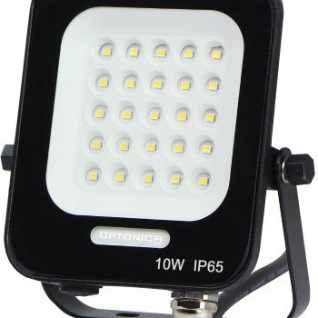 LED prožektorius, juodas, 10W, Žalia