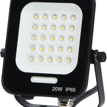 LED prožektorius, juodas, 20W, Žalia