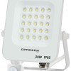 LED prožektorius, baltas, PIR jutiklis, 20W, šilta balta šviesa