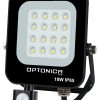 LED prožektorius, juodas, PIR jutiklis, 10W, šilta balta šviesa