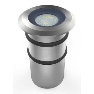 LED žemės paviršinis šviestuvas, nerūdyjantis plienas, 1W, šalta balta šviesa