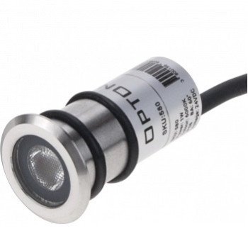 LED žemės paviršinis šviestuvas, nerūdyjantis plienas, 1W, šalta balta šviesa