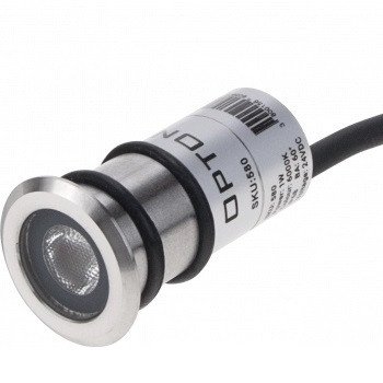 LED žemės paviršinis šviestuvas, nerūdyjantis plienas, 1W, šalta balta šviesa