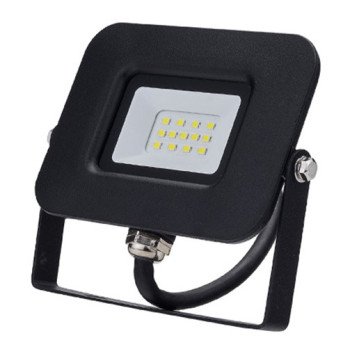LED prožektorius, juodas, Premium Line, 5 metai garantija, 10W, šalta balta šviesa