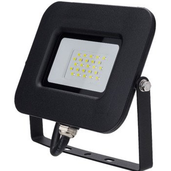 LED prožektorius, juodas, Premium Line, 5 metai garantija, 20W, šalta balta šviesa