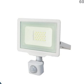 LED prožektorius, baltas, City Line, PIR jutiklis, 20W, šilta balta šviesa
