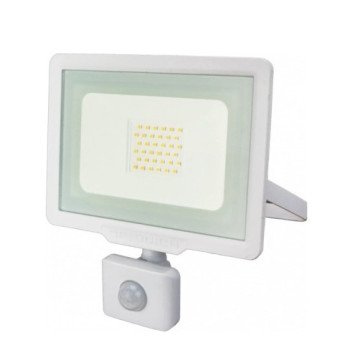 LED prožektorius, baltas, City Line, PIR jutiklis, 30W, šilta balta šviesa