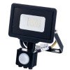 LED prožektorius, juodas, City Line, PIR jutiklis, 10W, šilta balta šviesa