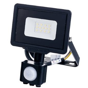 LED prožektorius, juodas, City Line, PIR jutiklis, 10W, šilta balta šviesa
