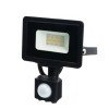 LED prožektorius, juodas, City Line, PIR jutiklis, 10W, šilta balta šviesa