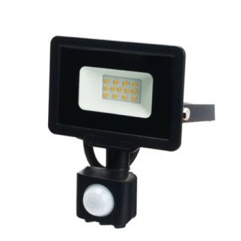 LED prožektorius, juodas, City Line, PIR jutiklis, 10W, šilta balta šviesa LED prožektorius, juodas, City Line, PIR jutiklis, 10W, šilta balta šviesa