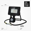 LED prožektorius, juodas, City Line, PIR jutiklis, 70cm laidas, 10W, šilta balta šviesa LED prožektorius, juodas, City Line, PIR jutiklis, 70cm laidas, 10W, šilta balta šviesa