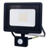 LED prožektorius, juodas, City Line, PIR jutiklis, 70cm laidas, 30W, šilta balta šviesa