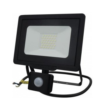 LED prožektorius, juodas, City Line, PIR jutiklis, 70cm laidas, 30W, šilta balta šviesa LED prožektorius, juodas, City Line, PIR jutiklis, 70cm laidas, 30W, šilta balta šviesa