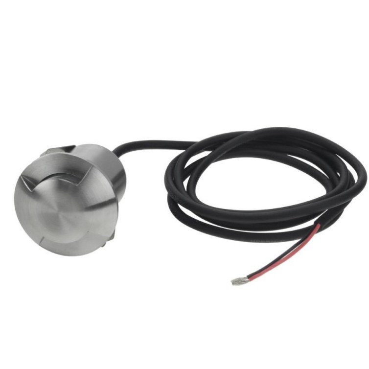 LED žemės paviršinis šviestuvas, nerūdyjantis plienas, 2 spinduliai, 1.3W, šalta balta šviesa