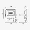 LED prožektorius, juodas, 90Lm/W, 20W, CCT 3000K-6000K