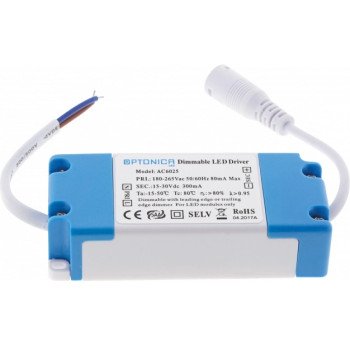 LED maitinimo šaltinis, 15-30V, 0.3A, reguliuojamas LED maitinimo šaltinis, 15-30V, 0.3A, reguliuojamas