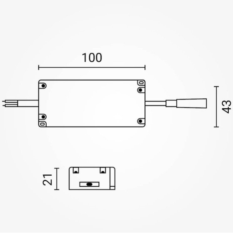 LED maitinimo šaltinis, 30-63V, 0.3A, reguliuojamas LED maitinimo šaltinis, 30-63V, 0.3A, reguliuojamas