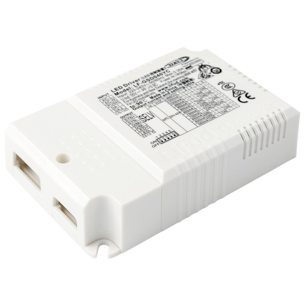 LED DALI maitinimo šaltinis, 20-40V, 44W, reguliuojamas