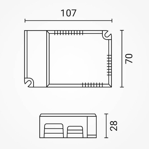 LED DALI maitinimo šaltinis, 20-40V, 44W, reguliuojamas