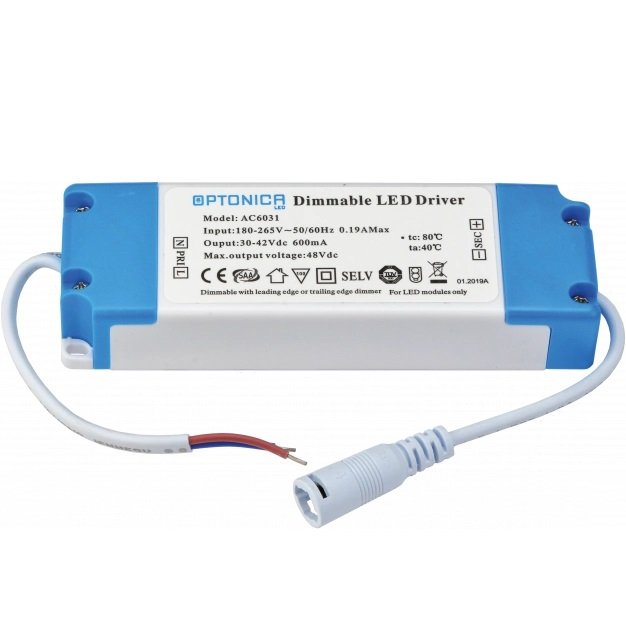 LED maitinimo šaltinis, 30-42V, 25W, reguliuojamas LED maitinimo šaltinis, 30-42V, 25W, reguliuojamas