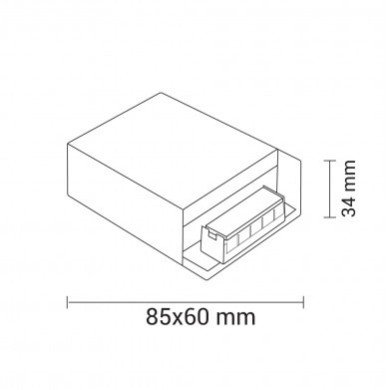 LED juostos maitinimo šaltinis, 12V, 24W