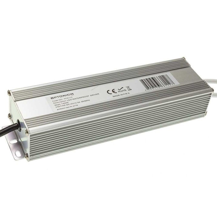 LED juostos maitinimo šaltinis, 12V, 150W, vandeniui atsparus LED juostos maitinimo šaltinis, 12V, 150W, vandeniui atsparus