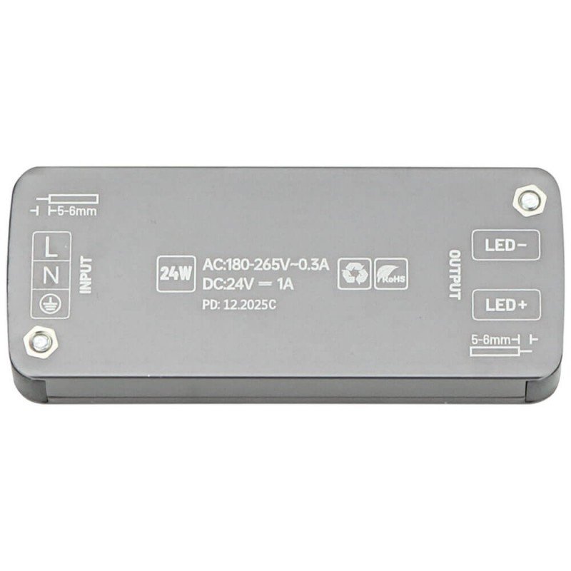 LED maitinimo šaltinis, 24V, 24W, plonas