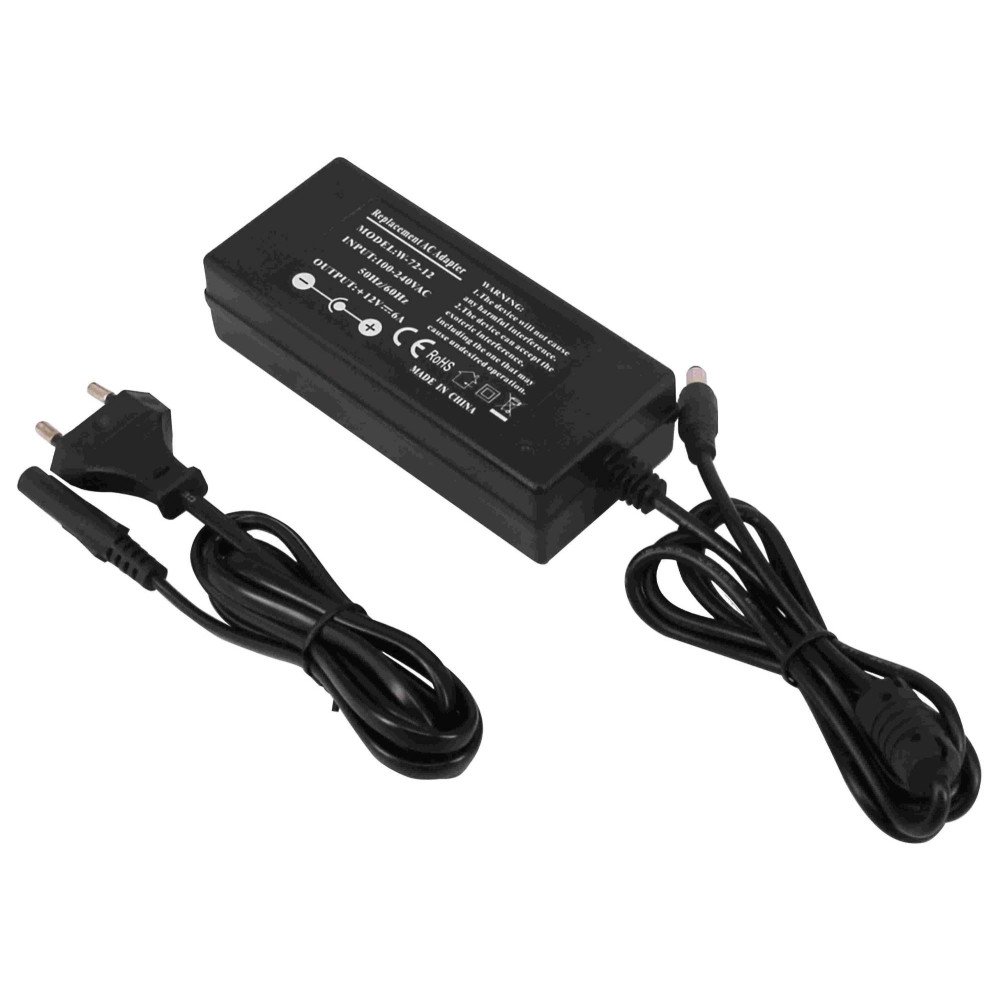 LED maitinimo šaltinis, 12V, 72W, su 220V kištuku LED maitinimo šaltinis, 12V, 72W, su 220V kištuku