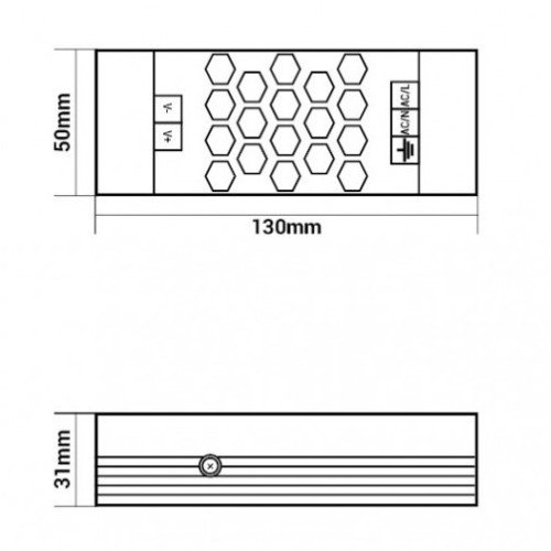 LED maitinimo šaltinis, 24V, 60W, 3 metai garantija