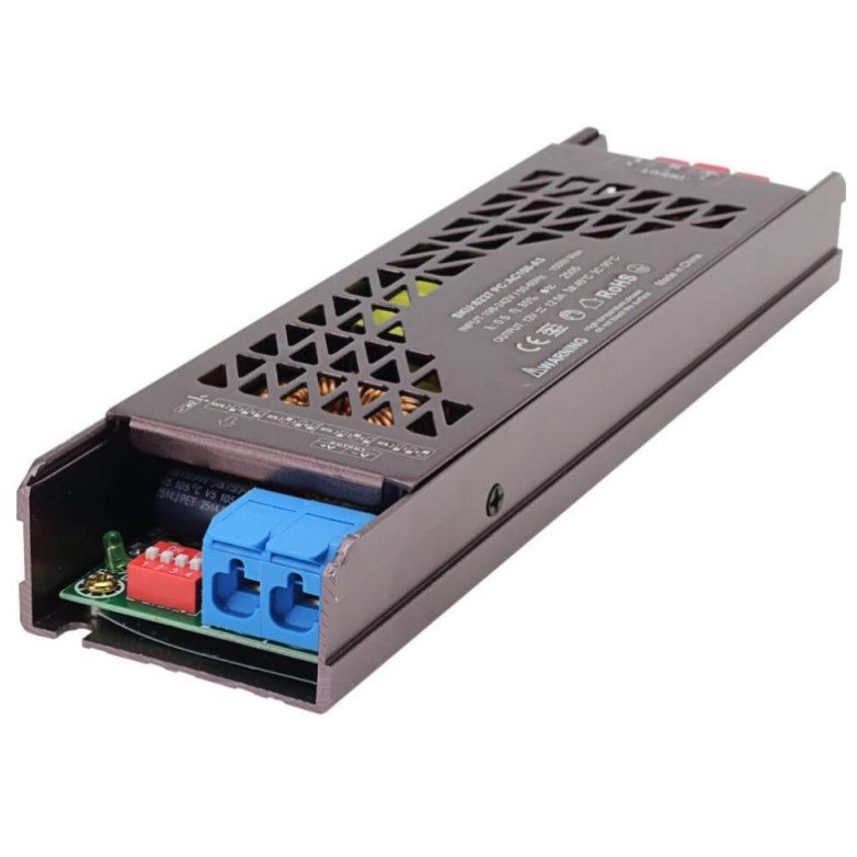 LED juostos maitinimo šaltinis, 150W, 12V, 12.5A, tylus LED juostos maitinimo šaltinis, 150W, 12V, 12.5A, tylus