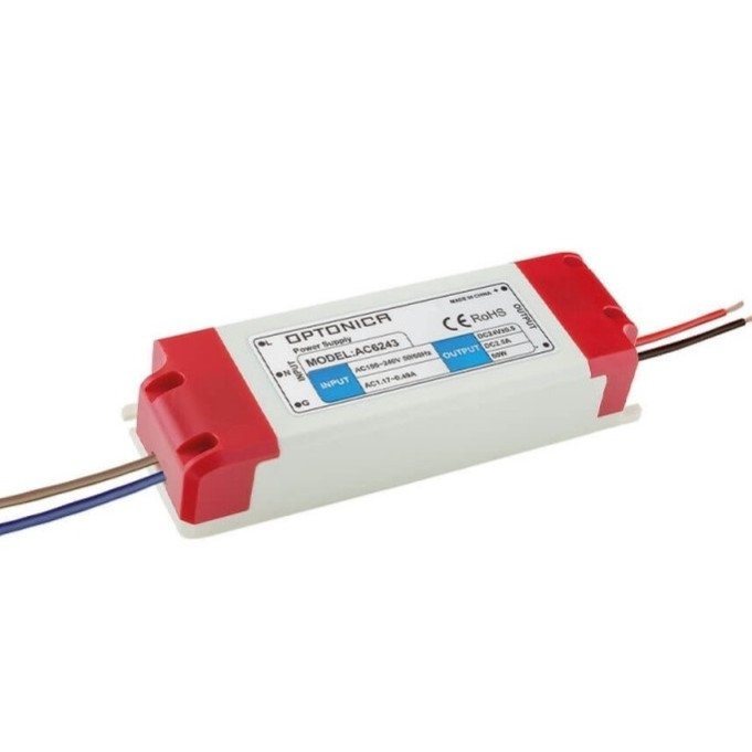 LED maitinimo šaltinis, 24V, 60W, 3 metai garantija, plastiko korpusas LED maitinimo šaltinis, 24V, 60W, 3 metai garantija, plastiko korpusas
