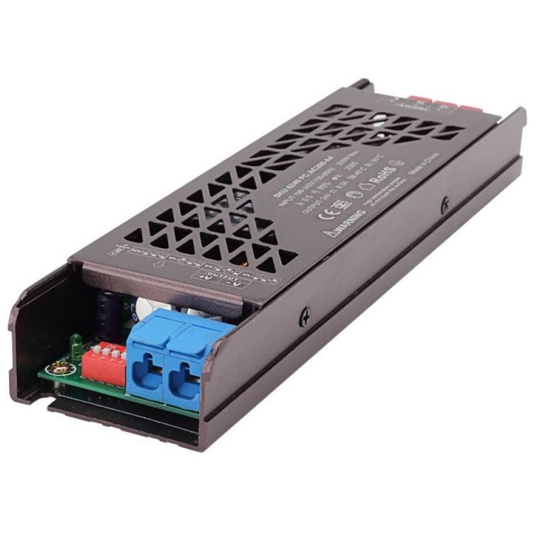 LED juostos maitinimo šaltinis, 200W, 24V, 8.3A, tylus