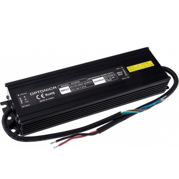 LED maitinimo šaltinis, 12V, 150W, vandeniui atsparus