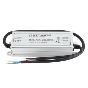 LED maitinimo šaltinis, 200W, 48V, 4.17A, 3 metai garantija, vandeniui atsparus