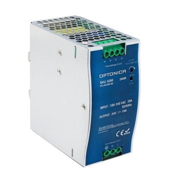 LED maitinimo šaltinis, 240W, 24V, 10A, DIN