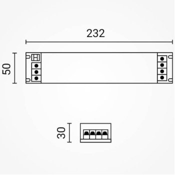 LED maitinimo šaltinis, 24V, 100W, reguliuojamas, plonas