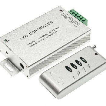 LED RGB juostos maitinimo valdiklis, 24V, 144W, su radijo pulteliu LED RGB juostos maitinimo valdiklis, 24V, 144W, su radijo pulteliu