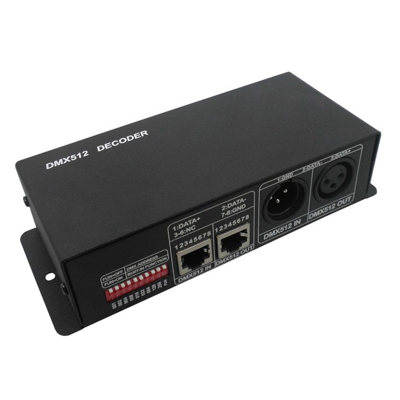 DMX512 dekoderis, 12A, 144W DMX512 dekoderis, 12A, 144W