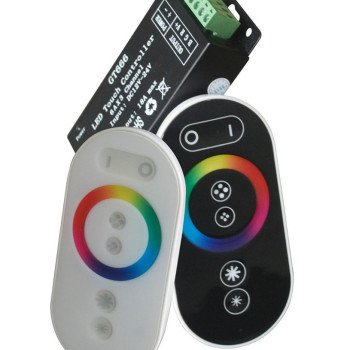 LED RGB juostos maitinimo valdiklis, 12-24V, 288W, su juodu IR pulteliu