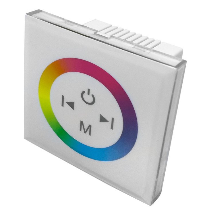 LED RGB spalvos reguliavimo panelė/valdiklis, sieninė, sensorinė, balta LED RGB spalvos reguliavimo panelė/valdiklis, sieninė, sensorinė, balta