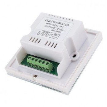 LED RGB spalvos reguliavimo panelė/valdiklis, sieninė, sensorinė, balta