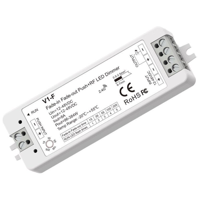LED maitinimo valdiklis, 12-48V, 8A, nuotolinis valdymas