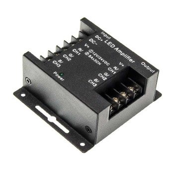 LED RGB juostos maitinimo stiprintuvas, 12/24V, 24A