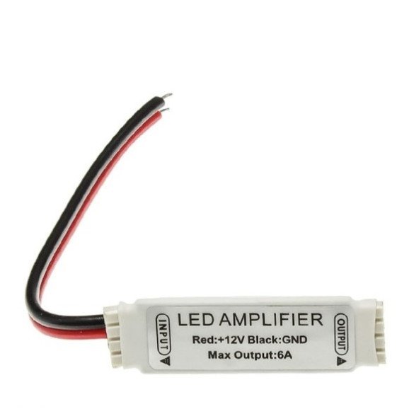 LED RGB juostos maitinimo stiprintuvas, 5-24V, 12A, mini LED RGB juostos maitinimo stiprintuvas, 5-24V, 12A, mini