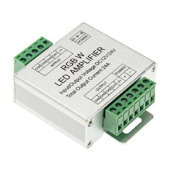 LED RGBW juostos maitinimo stiprintuvas, 12/24V, 24A
