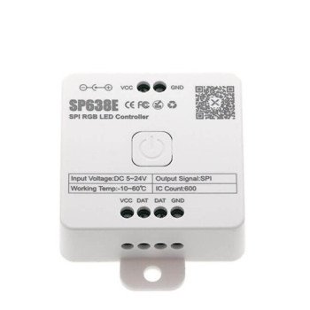 LED RGB SPI valdiklis, 5-24V, nuotolinis valdymas, Bluetooth